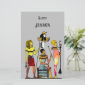 古代エジプトのファラオ様式の豪華な装飾 便箋 (スタンド正面)