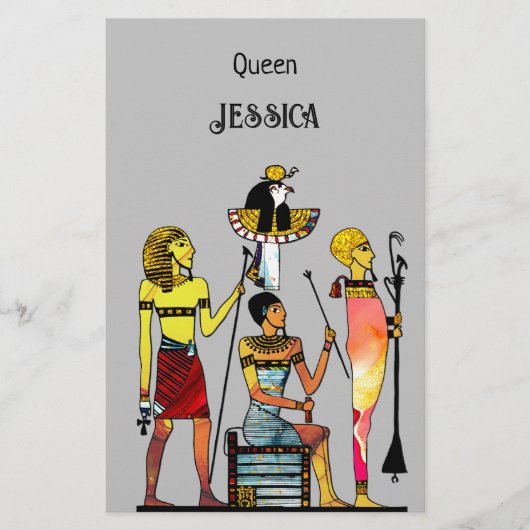 古代エジプトのファラオ様式の豪華な装飾 便箋 (正面)