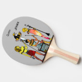 古代エジプトのファラオ様式の豪華な装飾 卓球ラケット (横)