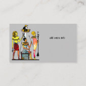 古代エジプトのファラオ様式の豪華な装飾 名刺 (裏面)