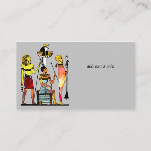 古代エジプトのファラオ様式の豪華な装飾 名刺 (裏面)
