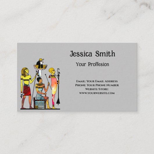 古代エジプトのファラオ様式の豪華な装飾 名刺 (正面)