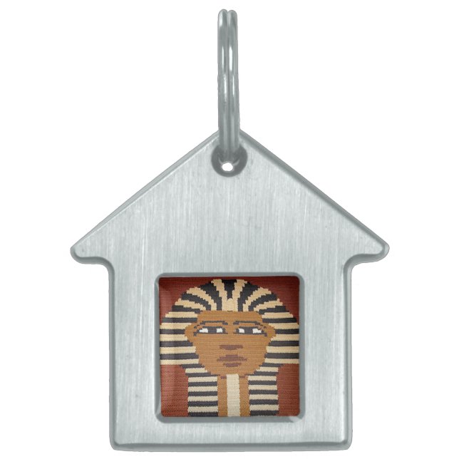 古代エジプトのファラオ王タットブラウンクロシェ ペットネームタグ (正面)