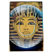 古代エジプトのファラオ王 ミディアムペーパーバッグ (裏面)
