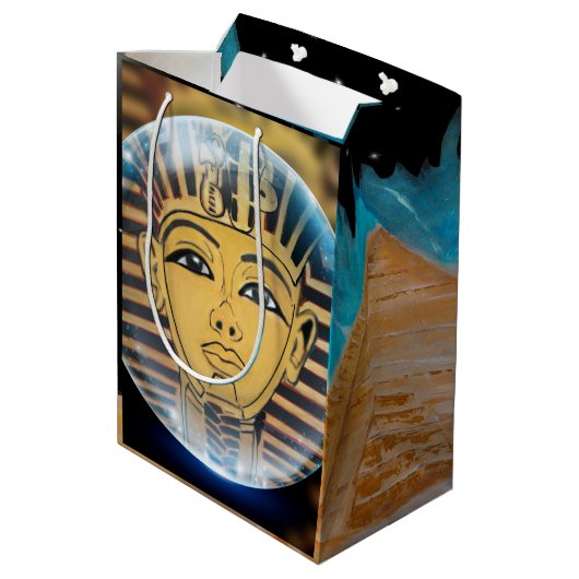 古代エジプトのファラオ王 ミディアムペーパーバッグ (裏面アングル)