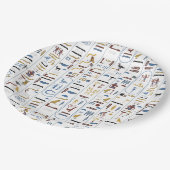 古代エジプトのファラオ象形文字 ペーパープレート (アングル)