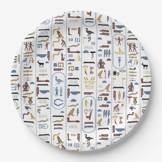 古代エジプトのファラオ象形文字 ペーパープレート (正面)