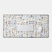 古代エジプトのファラオ象形考古学 デスクマット (キーボード&マウス)