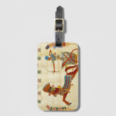 古代エジプトのファラオ、ラメセス2世のカラフルな絵 ラゲッジタグ (正面縦)
