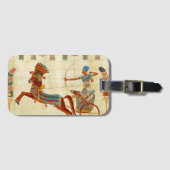 古代エジプトのファラオ、ラメセス2世のカラフルな絵 ラゲッジタグ (正面横)