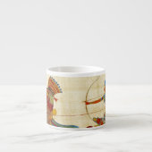 古代エジプトのファラオ、ラメセス2世、馬、パピルス エスプレッソカップ (正面)