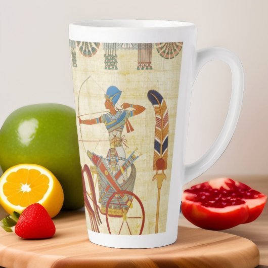 古代エジプトのファラオ ラメセス2世 馬 パピルス カフェラテマグ