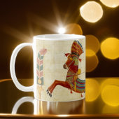 古代エジプトのファラオ ラメセス2世 馬 パピルス コーヒーマグカップ