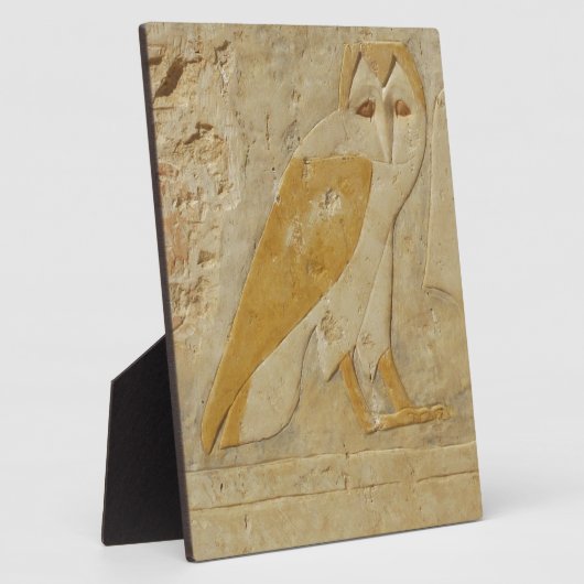 古代エジプトのフクロウ象形文字 フォトプラーク (側面)