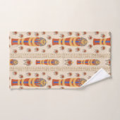 古代エジプトのミイラの加工品オレンジブルー バスタオルセット (ハンドタオル)