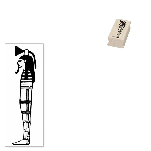 古代エジプトのミイライラストレーションのアートスタンプ ラバースタンプ (押印)