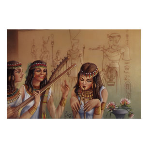 古代エジプトのミュージシャン ファインアート フォームボード ポスター