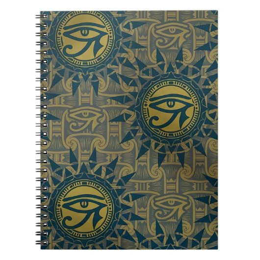 古代エジプトのラーの目 太陽のシンボル ノートブック (正面)