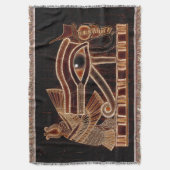 古代エジプトのワジェット芸術ホルスの目 スローブランケット (正面縦)