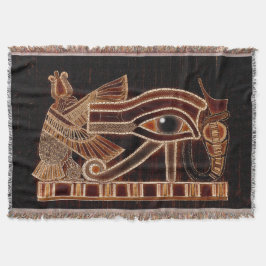 古代エジプトのワジェット芸術ホルスの目 スローブランケット
