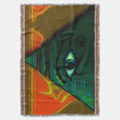古代エジプトのワジェット芸術ホルスの目 スローブランケット (正面縦)