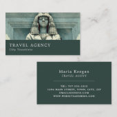 古代エジプトの像，カイロ，旅行代理店 名刺 (正面/裏面)