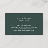 古代エジプトの像，カイロ，旅行代理店 名刺 (裏面)