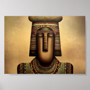 古代エジプトの像 ポスター