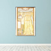 古代エジプトの地図， 1584 キャンバスプリント (インサイチュ (ウッドフロア))