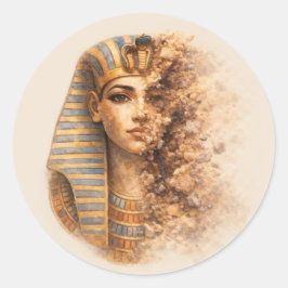 古代エジプトの女王エジプトの伝統ステッカー ラウンドシール