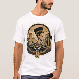 古代エジプトの女王ネフェルティティ ビンテージTシャツ | Tシャツ