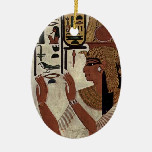 古代エジプトの女王[Nefertari] セラミックオーナメント (正面)