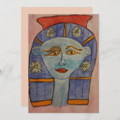 古代エジプトの女神グリーティングカード サンキューカード (正面/裏面)