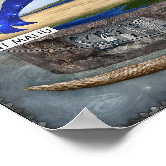 古代エジプトの宇宙論ポスター ポスター (角)