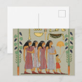 古代エジプトの巨大なファラオのカラフルな絵画 ポストカード (正面/裏面)