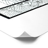 古代エジプトの庭園(版木、銅版、版画)(写真つき) ポスター (角)