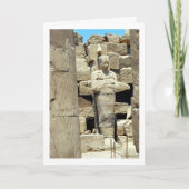 古代エジプトの彫像、ルクソール、エジプト カード (正面)