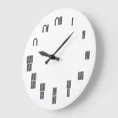 古代エジプトの数字 ラージ壁時計 (傾斜)