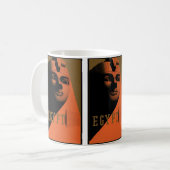 古代エジプトの旅のポスター - スフィンクス、アフリカ コーヒーマグカップ (正面左)