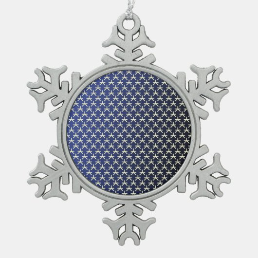 古代エジプトの星 スノーフレークピューターオーナメント (正面)