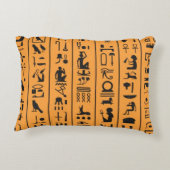 古代エジプトの書士の筆跡 オーカー色の砂漠 アクセントクッション (裏面)