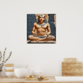 古代エジプトの書記者像 ポスター (キッチン)