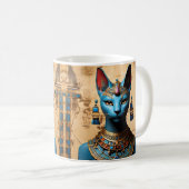 古代エジプトの猫の神バステット コーヒーマグカップ (正面右)