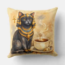古代エジプトの猫バステトにインスパイアされた装飾 クッション