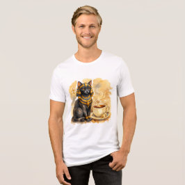 古代エジプトの猫 バステト 神話デザイン トライブレンドTシャツ