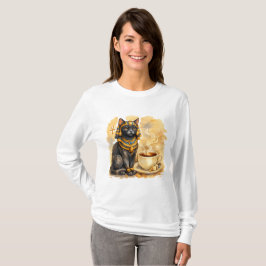 古代エジプトの猫 バステト 神話デザイン Tシャツ