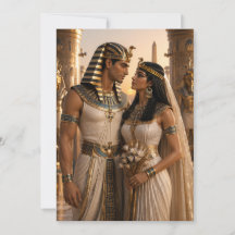 古代エジプトの王族ファラオ夫婦の結婚式に