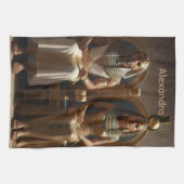古代エジプトの王族 王と女王 キッチンタオル (横)