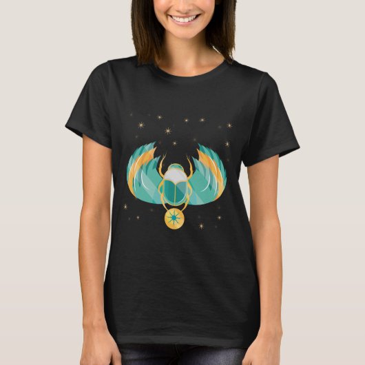 古代エジプトの祝福のスカラベ Tシャツ (正面)