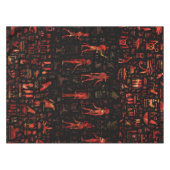 古代エジプトの神々と象形文字 – 赤大理石 テーブルクロス (正面(横))